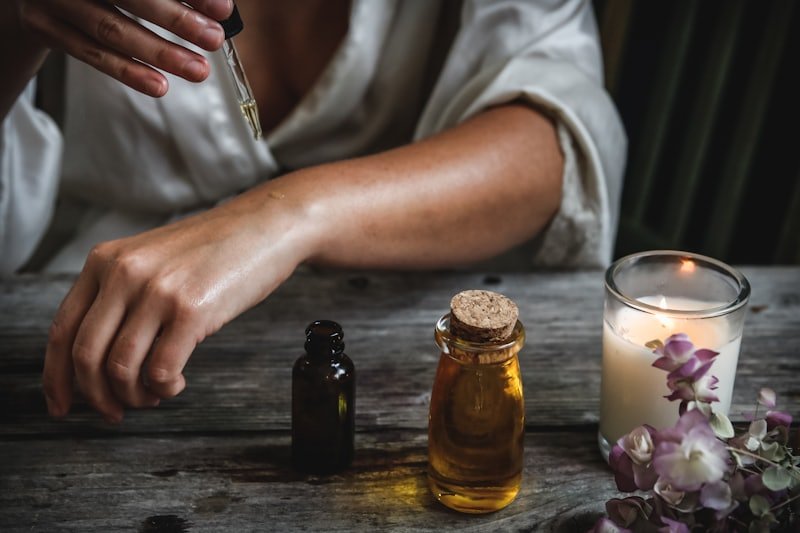 Massage oils and candle